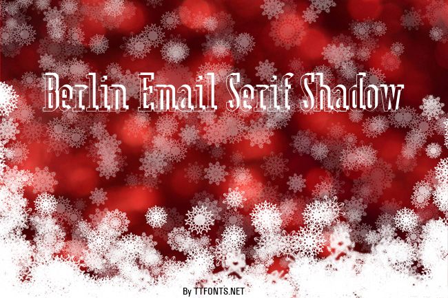 Berlin Email Serif Shadow example